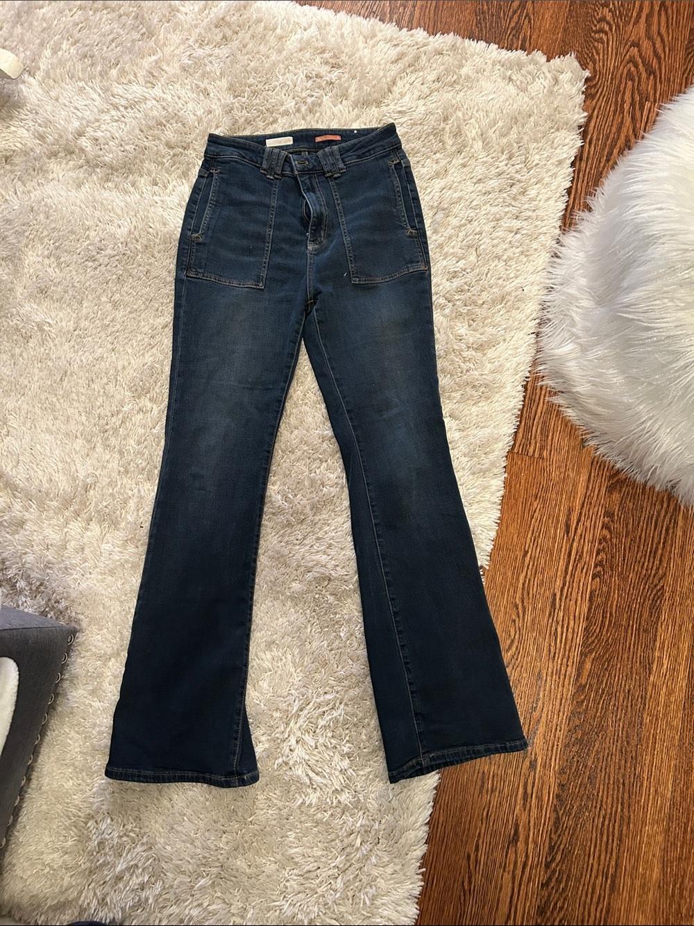Pilcro Dark Indigo Flare Jeans